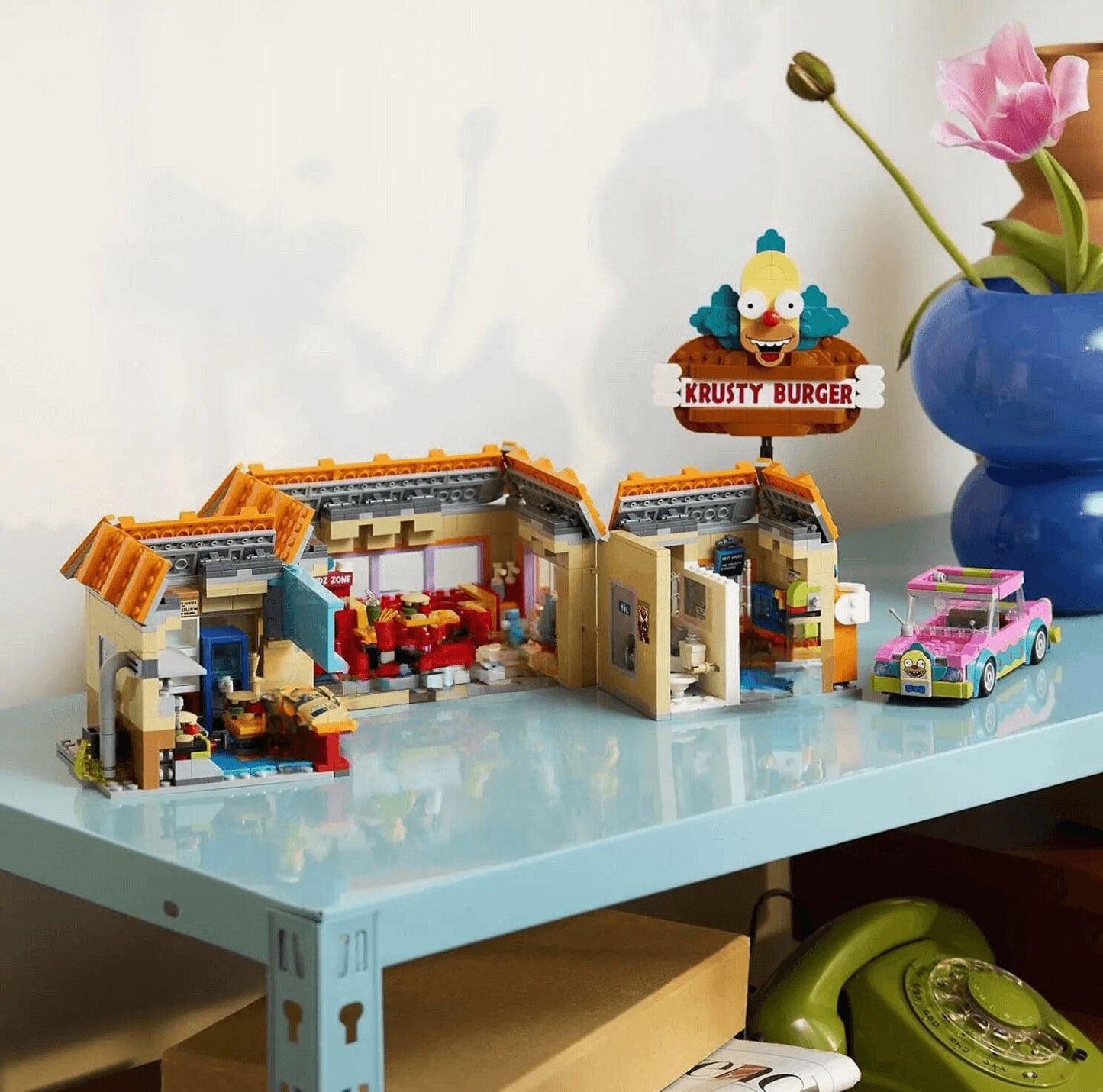 1635pçs Brinquedo Quente Vista da Rua Virginia Simpsons Restaurantes Krusty Burger 10352 Conjunto de Blocos de Construção Modelo Presentes de Aniversário e Natal
