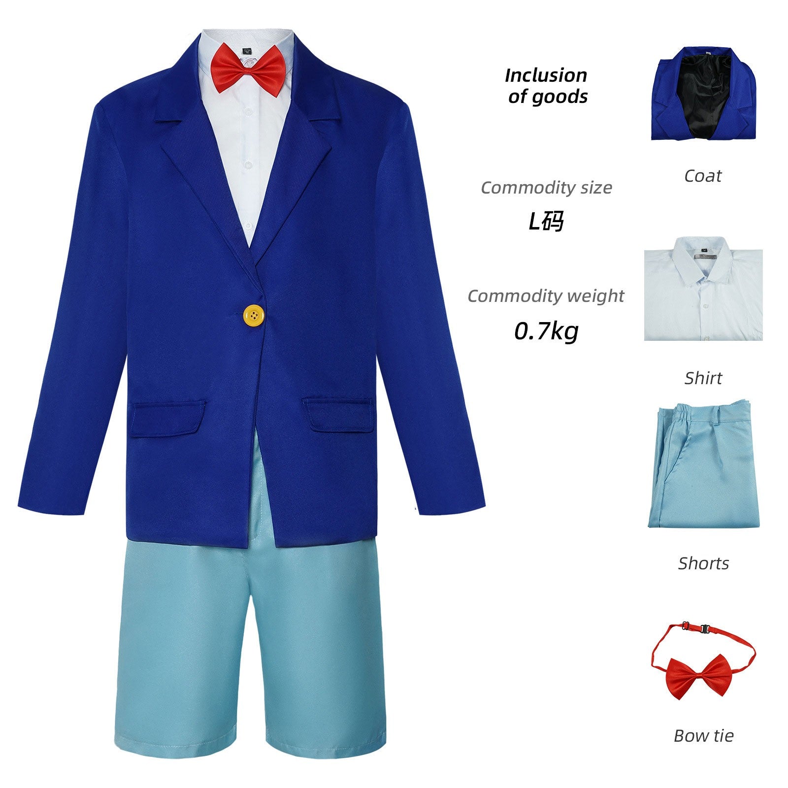 Conan cos clothing anime animation game film and television gangster kidd cosplay clothing