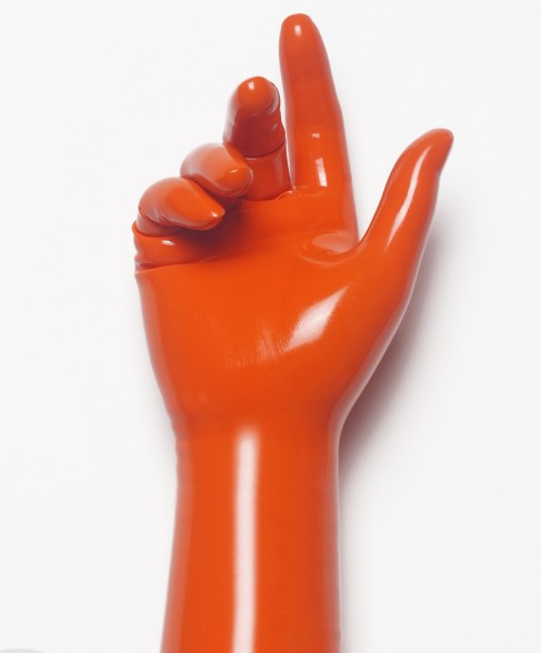 Unisex Natural Latex Black Gloves Rubber Short Gloves Cosplay Costumes Accessory