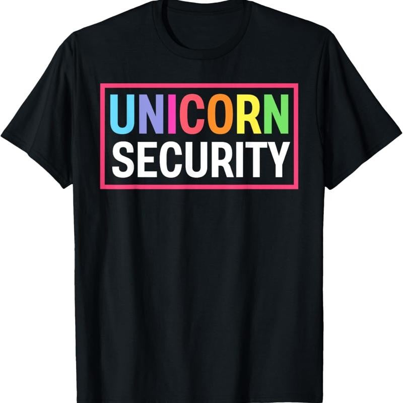 Cute I Love Them Security Unicorns Girl Mens Squad T Shirt