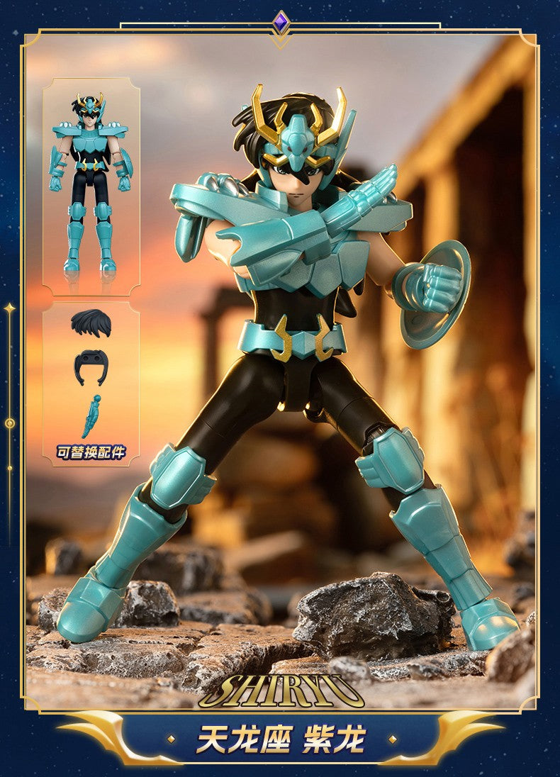 Blokees Galaxy Versão Gold Saint Boneco de Ação Libra Dohko Sagitário Campeão Seiya Mu Aiolia Brinquedos de Montar Presente Infantil