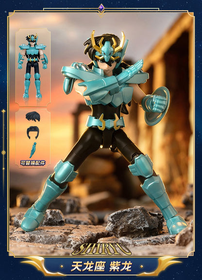 Blokees Galaxy Versão Gold Saint Boneco de Ação Libra Dohko Sagitário Campeão Seiya Mu Aiolia Brinquedos de Montar Presente Infantil