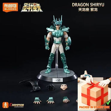 Original Blokees Saint Seiya Aquarius Camoo Action Figure Cygnus Glacier Toy Assembly Model Kit Champion Level New Release