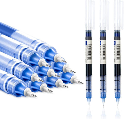 10PCS Gel Ink Pens – 0.5mm Fine Tip Writing Pens For Office & School (Black / Blue / Red)