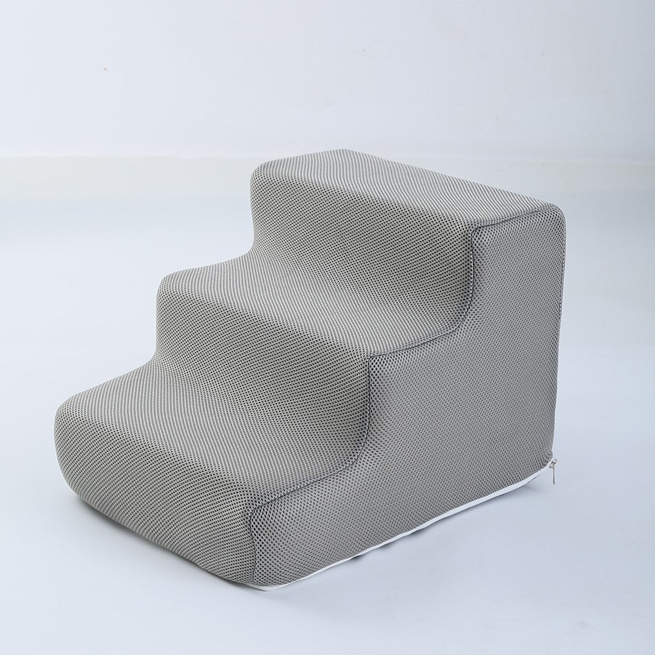 Escada para Cães 3 Degraus, Escada para Cachorro Pequeno, Gato, Filhote, Ramap para Cães, Antiderrapante, Removível