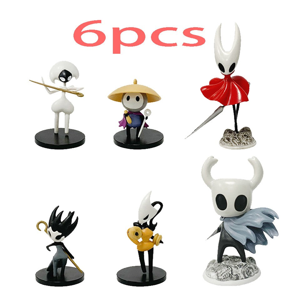 1-8 pçs/conjunto Brinquedos Hollow Knight Anime Game Figure The Knight Boneco de Ação Hornet/Quirrel Estatueta Modelo Colecionável