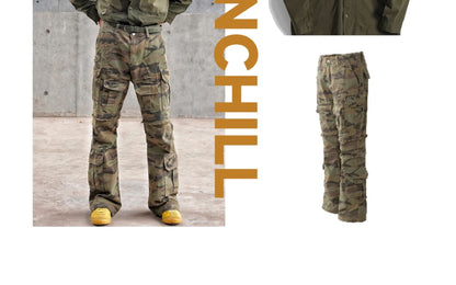 Vintage Patchwork Design Men Autumn Tactical Function Cargo Shirts Y2K High Street Techwear Style Long Sleeve Tops camisetas