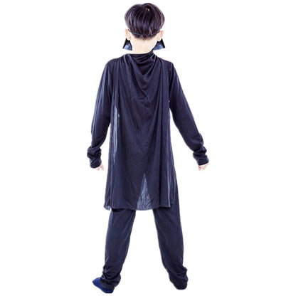 Boys Classic Movie Mask Costume Printed Cartoon Darth Vader Cape Armor Onesie Halloween Kids Fantasy Cosplay Costume