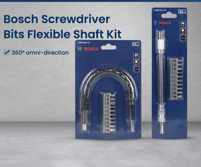 Conjunto de 11 Peças de Suporte de Eixo Flexível para Pontas de Parafusadeira Bosch Professional, Extensor de 200mm e 300mm para Parafusadeira e Furadeira