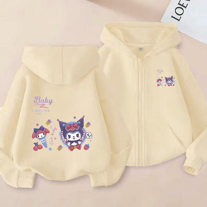 Purple Cool Lomi Children's Cardigan Printed 2D Cardigan for Boys and Girls Aged 2-12, Sweet, Fun, Multi functional, Cute Long s