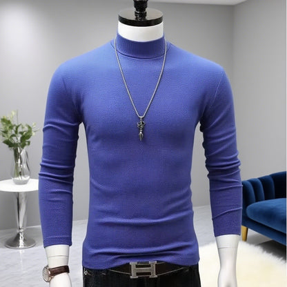 Men's Original Shirts Fall/Winter T-Shirt Fashionable Inner Wear for Men Slim Fit Turtleneck Shirt Solid Black Long Sleeve Shirt