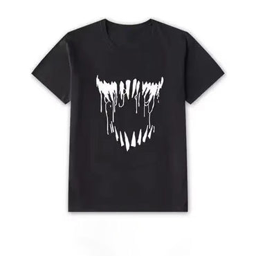 MINISO New Superhero T-shirt Men Wome Venom Print Tshirt Marvel Spiderman Summer Short Sleeved Clothes Fashion Oversized Tops