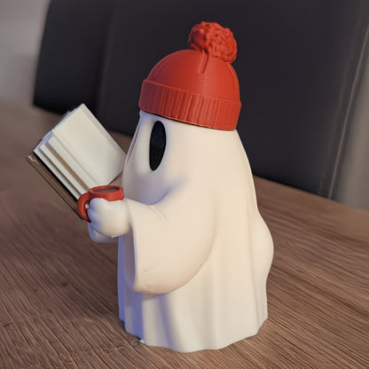 Cute Ghost Reader Figurine Collectible Figurines Ornaments Fashionable And Fun for Christmas Decor Or Living Room/Desk Display