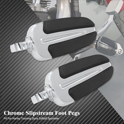 Motorcycle Rear Footpegs Pedal Slipstream Passenger Footrest For Harley Touring Road King FLHR Softail Fat Boy Dyna Sportster XL