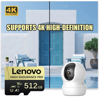 Cartão de Memória SD Mini Micro TF Lenovo 512 GB 256 GB 2 TB 1 TB de Alta Velocidade Cartão De Memória 128 GB para Armazenamento de Arquivos Câmera de Telefone