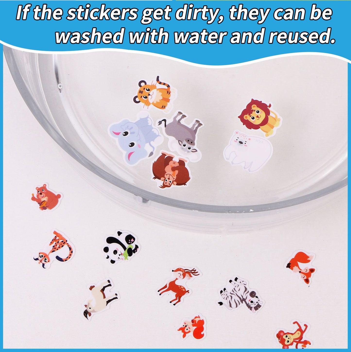 Kids' Reusable DIY Sticker Books Multi-Theme Bubble Sticker Jelly Stickers Portable Montessori Sticker Toy Gifts for Children