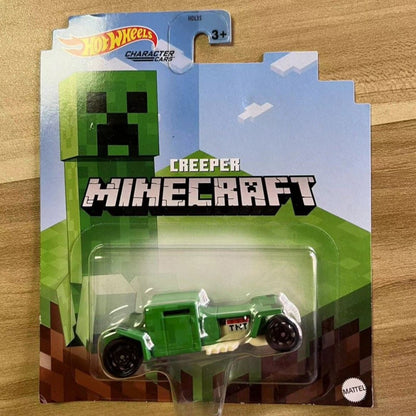 Hot Wheels Minecraft Series Genuínos, Carrinho de Brinquedo, Ornamento de Mesa, Colecionáveis, Presentes de Feriado, Em Estoque