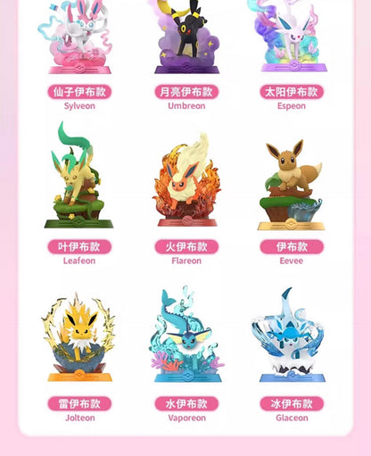 9 Figuras de Pokémon Eeveelution Espeon Sylveon Glaceon Leafeon Vaporeon Umbreon Flareon Anime Figure Pocket Monster Brinquedo