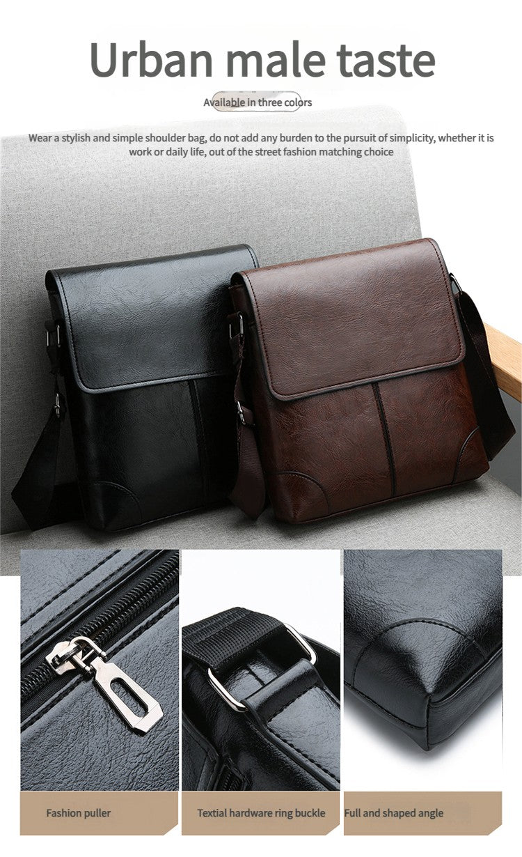 Men Shoulder Bags For IPAD Leather Business Handbag Men Messenger Bag Large Side Sling Bag Fashion Man Crossbody Bag