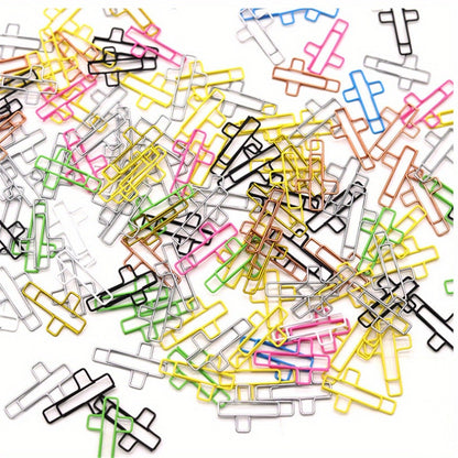 20/50pcs Cross Shaped Paper Clips Cute Decorative Paperclips Office School Home Document Organization Paper Fasteners Stationery