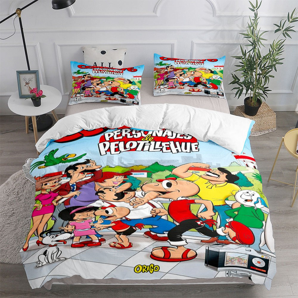 Conjunto de Capa de Edredom Condorito Chile Comics Book sem lençol de Cama King Queen Casal Full Solteiro