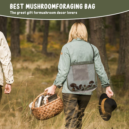 1/2Pcs Multipurpose Storage Bag Mesh Mushroom Foraging Bag With Adjustable Shoulder Strap Large Capacity Outdoor Shopping Pouch