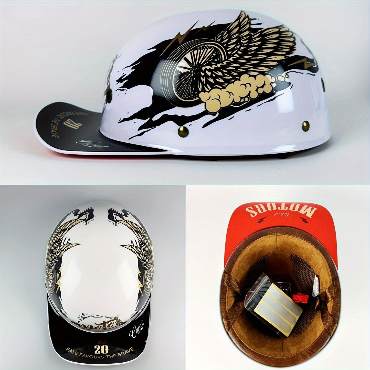 Capacete de Motocicleta Elétrica para Pilotagem de Locomotivas, Capacete Retrô Meio Capacete para Harley, Capacete Universal para Todas as Estações, Atacado de Capacetes