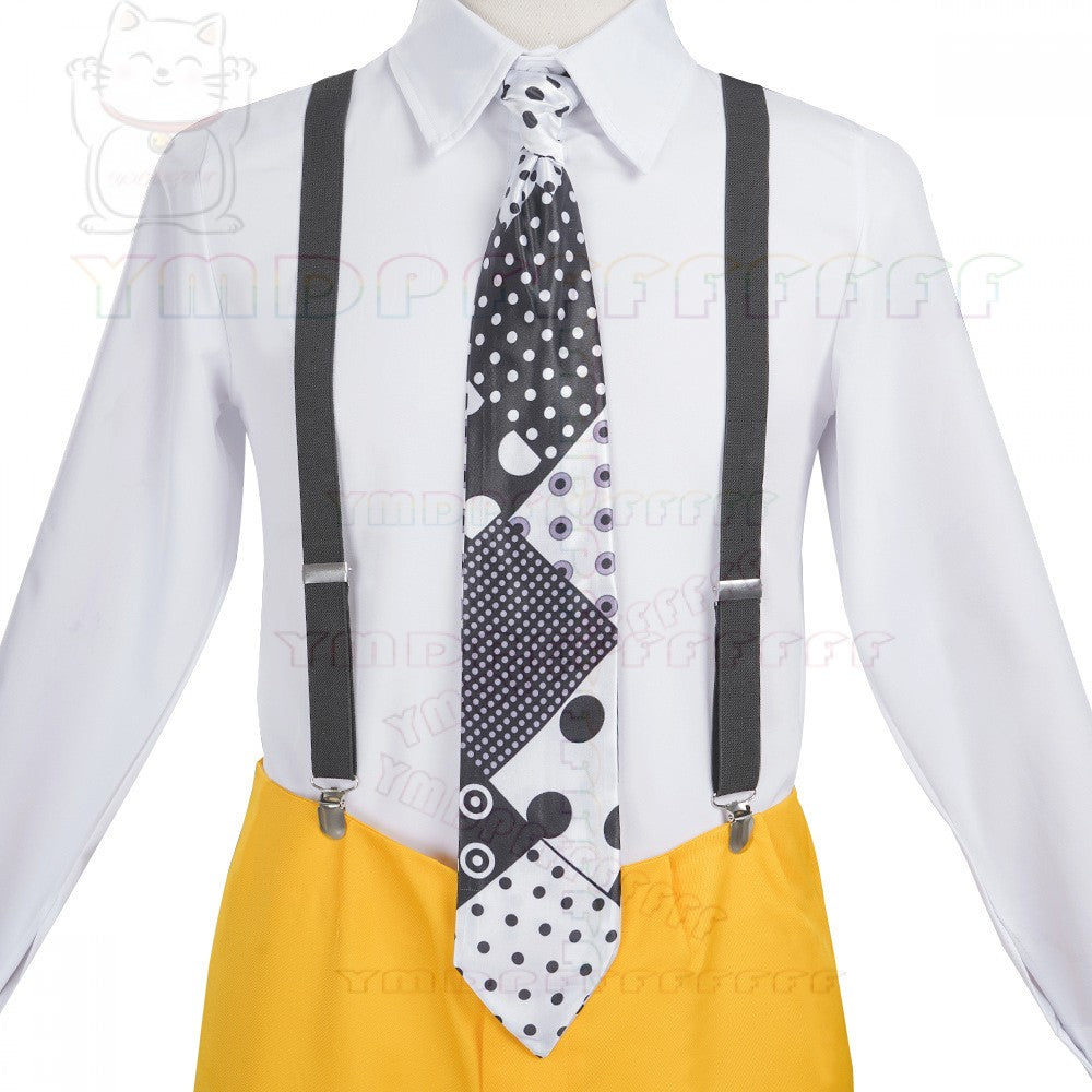 Anime JimCarry Mask Man Yellow Long Suit Cosplay Set Green Face Man Halloween Costume New