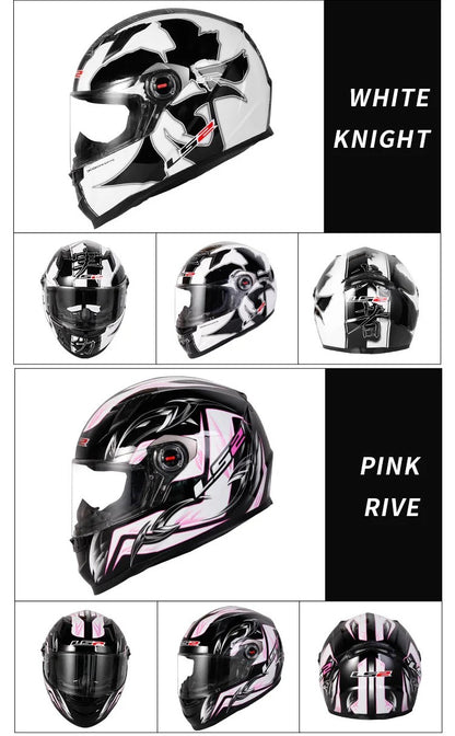 Capacete de motocicleta LS2 FF358 Capacete integral LS2 Draze para homens e mulheres Capacete de corrida de moto com casco de ABS Cascos Para Moto Aprovado pela ECE