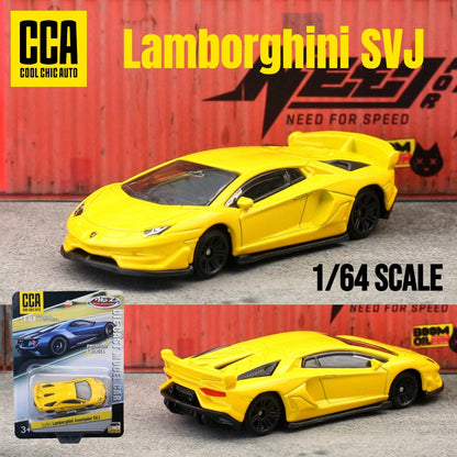 1/64 Lamborghini SVJ Toy Car Model CCA MSZ 1:64 Diecast Miniature Free Wheels Collection Suitable for Hot Wheels Gift Children