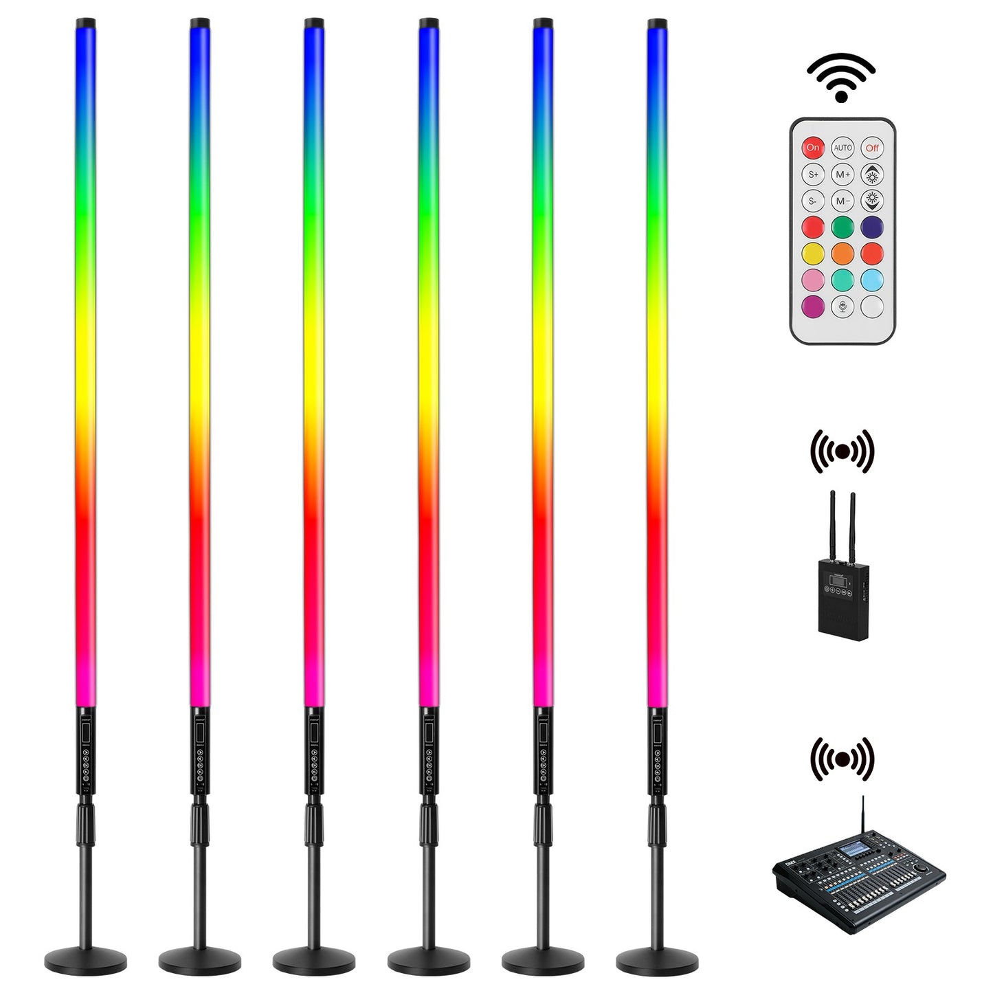 RGB Programmable Pixel LED Tube Light TL-130Ultra DMX Artnet Control for Video Studio DJ Booth