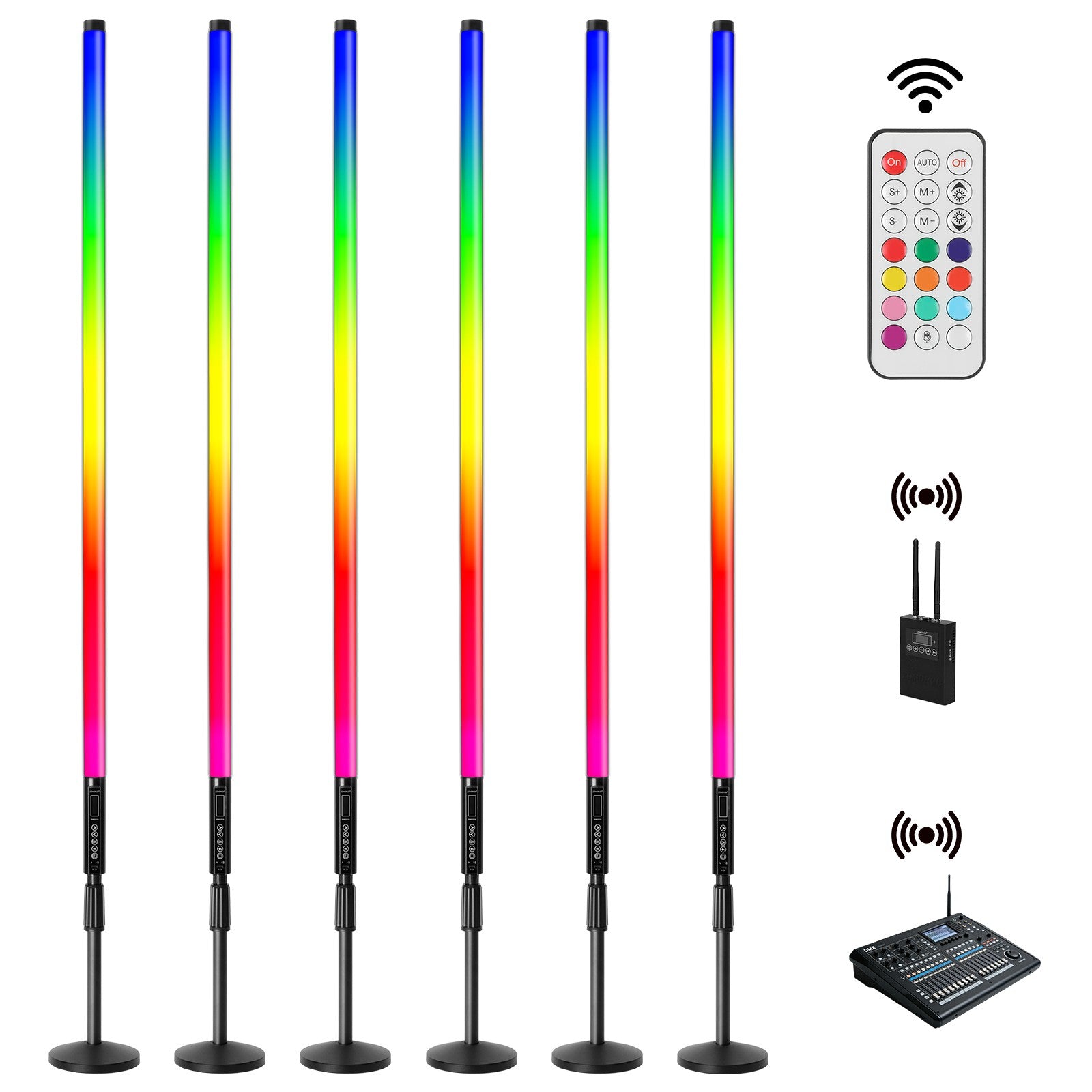 RGB Programmable Pixel LED Tube Light TL-130Ultra DMX Artnet Control for Video Studio DJ Booth