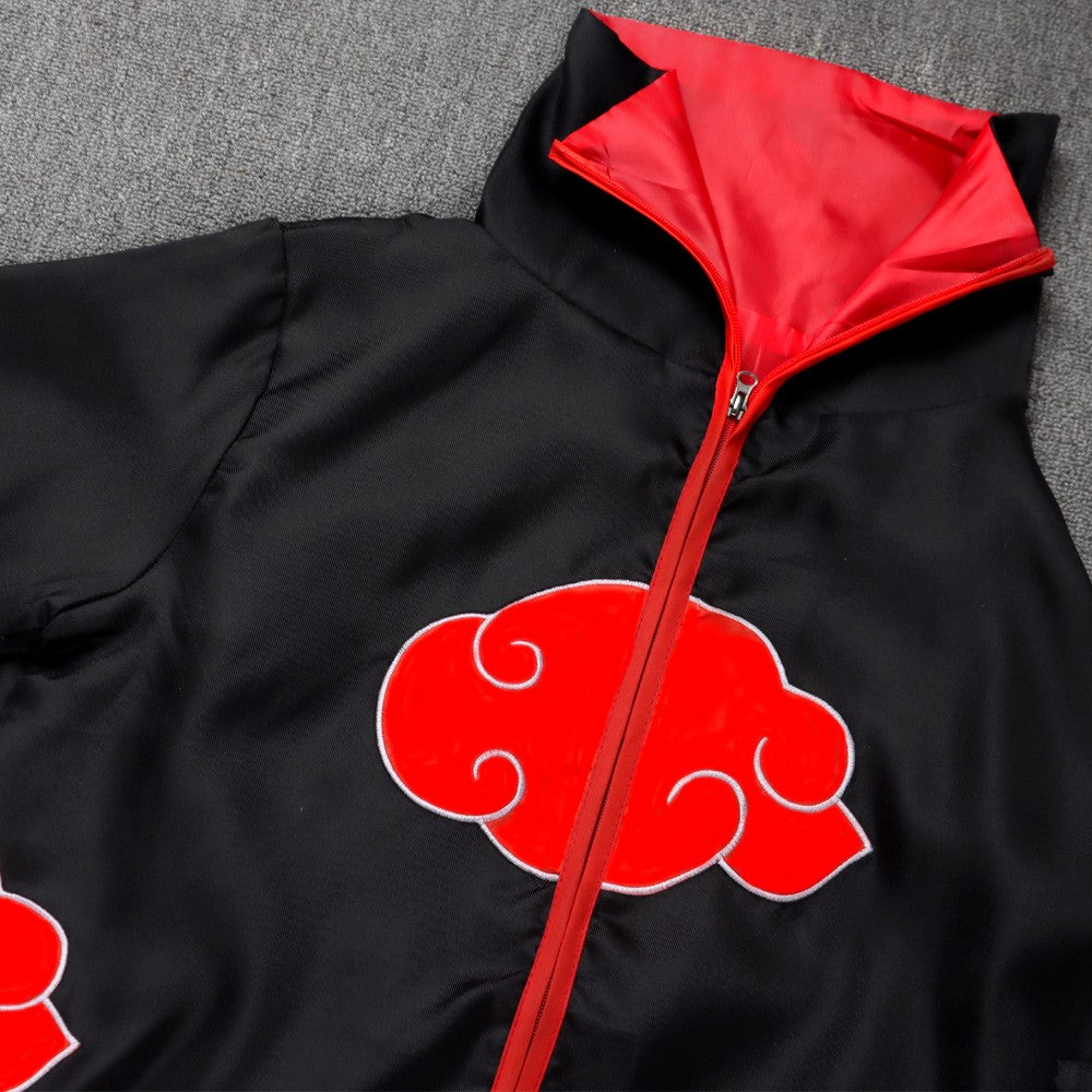 Anime Hokage Akatsuki Cosplay Ninja Costume Cloaks with Headband Pain Uchiha Itachi Sasuke Sasori Kakuzu Comic Con Clothes