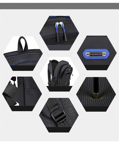 Men's and women's backpack Oxford waterproof backpack Business computer bag Leisure travel backpack High school student backpack