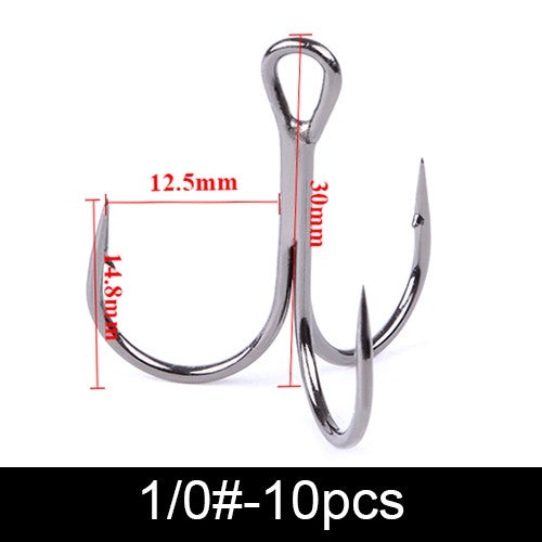 FTK Anzol de Pesca Bass com Três Pontas e Suporte para Isca, Suporte para Isca, Anzol de Isca, Conjunto de Anzóis de Manivela para Amarração de Mosca, Água Salgada, Anzol de Agulha para Pesca