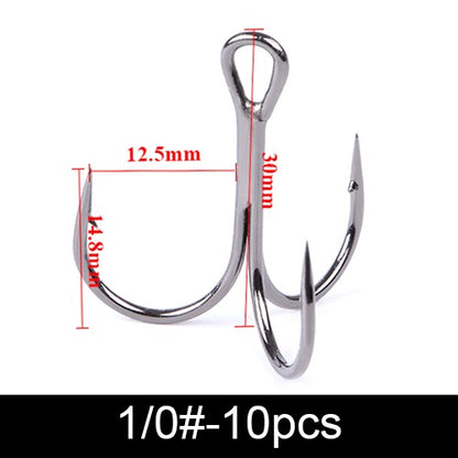 FTK Anzol de Pesca Bass com Três Pontas e Suporte para Isca, Suporte para Isca, Anzol de Isca, Conjunto de Anzóis de Manivela para Amarração de Mosca, Água Salgada, Anzol de Agulha para Pesca
