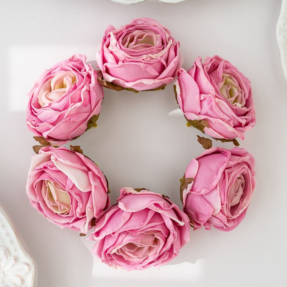 Artificial Flower Burned Edge Rose Wedding Bridal Bouquet Decor Home Outdoor Garden Festival Party Wreath Diy Ins Gift Scrapbook
