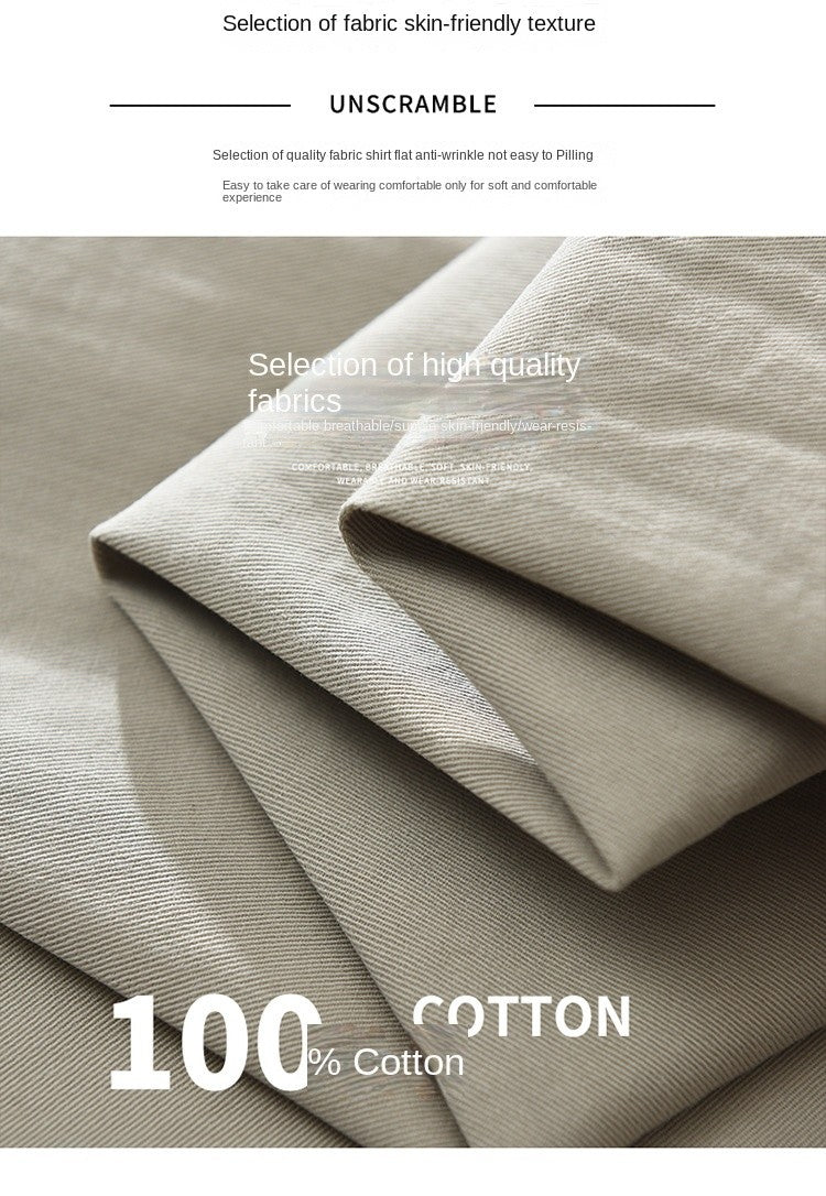 100% Cotton Long Sleeve Shirt for Men Clothing Multi-pockets Versatile Streetwear 2025 Autumn New Casual Cargo Mens Shirt