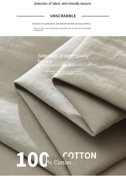 100% Cotton Long Sleeve Shirt for Men Clothing Multi-pockets Versatile Streetwear 2025 Autumn New Casual Cargo Mens Shirt