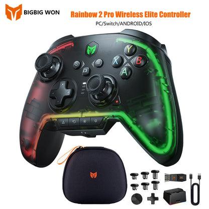 Original BIGBIG WON Rainbow 2 Pro Elite Game Controller Wireless Bluetooth Gamepad FPS Handle Joystick For PC/Switch/ANDROID/IOS