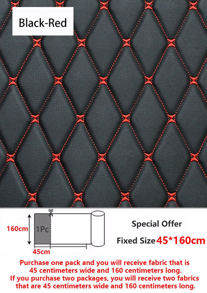45/90x160cm Special Offer Embroidered Plaid Fabric Sponge Interlayer Leather Fabrics for Car Interior Seat Cushion Decoration