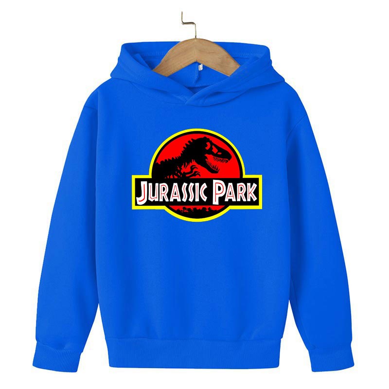 Fashion Print Jurassic Park Children's Hoodies Clothing Girls Casual Sweatshirr Spring Autumn Anime Boy Sweatshirt black Coat