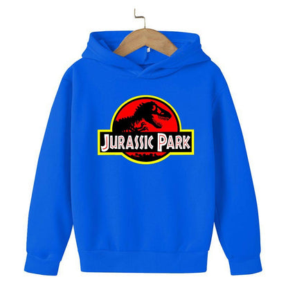 Fashion Print Jurassic Park Children's Hoodies Clothing Girls Casual Sweatshirr Spring Autumn Anime Boy Sweatshirt black Coat
