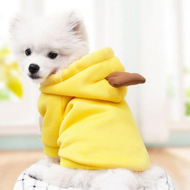 Moletom Fofo com Capuz para Cachorro Roupa Divertida de Frutas para Pets Capa Engraçada para Cães e Gatos com Chapéu Fantasia de Halloween para Cães e Gatos Moletom com Capuz para Filhotes e Gatos