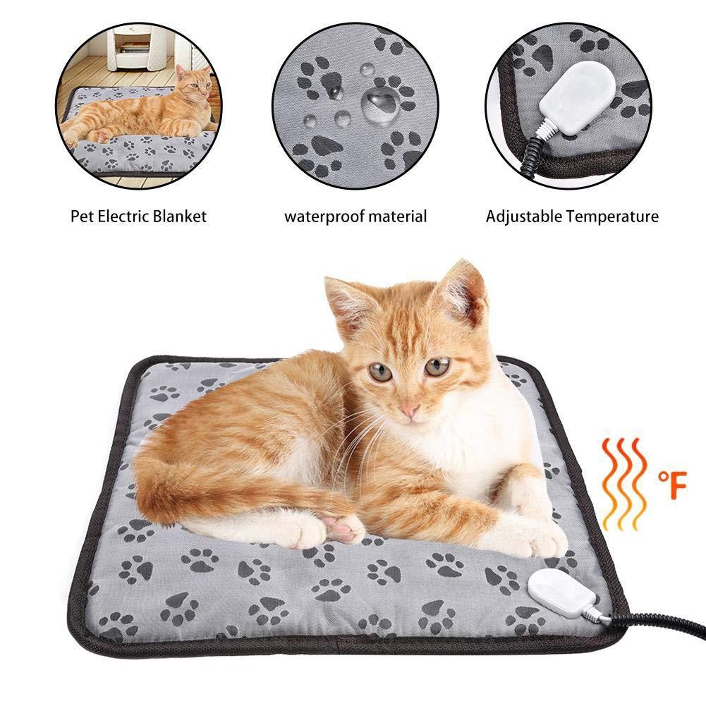 Tapete aquecido para cães Temperatura ajustável para animais de estimação Almofada de aquecimento para cães À prova d'água Almofada de aquecimento elétrica Temporizador de aquecimento para cães Suprimento para dormir à prova d'água
