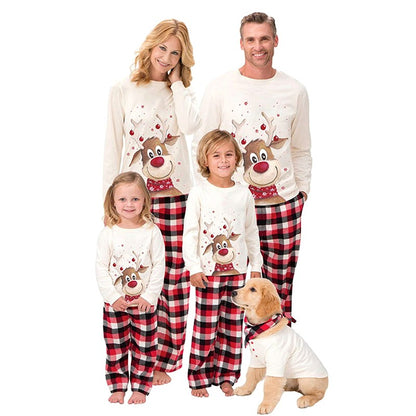 Christmas Pajamas Family Matching Outfits Sets Adult And Kids Clothes Deer Xmas Sleepwear Sets Newborn Baby Boy Girl Jumpsuit