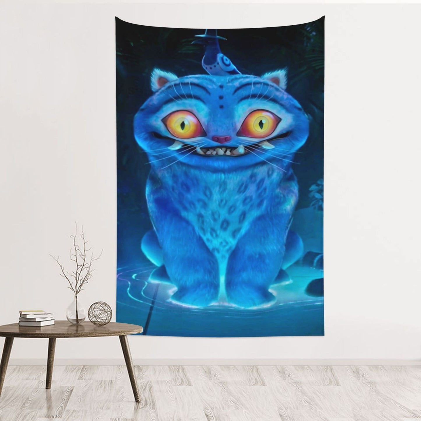 Cute Kpop Demon Hunter Tiger Tapestry, Home Decor, Vivid Cartoon Tiger Wall Art Tapestries Backgrounds  For Living Room, Dorm