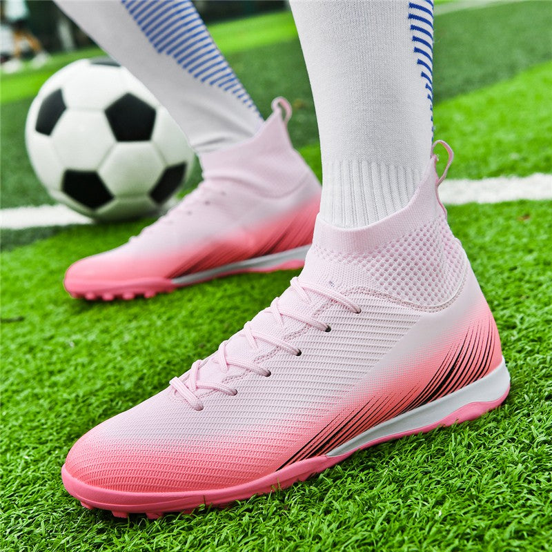 Men Fast Soccer Shoes Professional TF/FG Indoor Futsal Football Field Boot Unisex Society Cleats Long Spikes Sneaker Comfortable