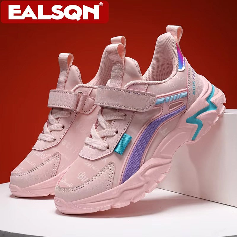 Children Sneakers Casual Shoes for Girls Pink Comfortable Leather Running Sports Kids Girl Flat Breathable Shoes
