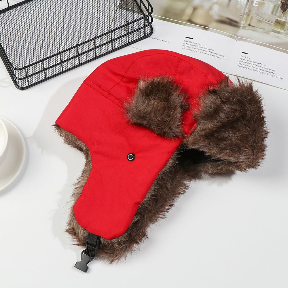 Men Women Fur Earflap Winter Cap Russian Ushanka Winter Hats Ski Hat Winter Warm Hat